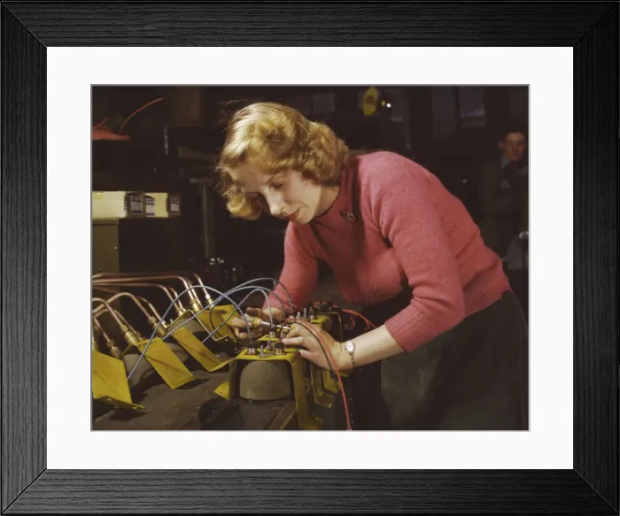 Framed Print : Lucile Mazurek, age 29, ex-housewife, husband going into the service... Milwaukee, Wisconsin, 1943. Creator: Howard Hollem Framed Print : Lucile Mazurek, age 29, ex-housewife, husband going into the service... Milwaukee, Wisconsin, 1943. Creator: Howard Hollem