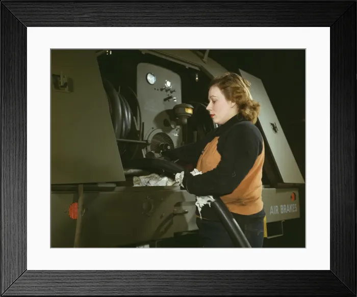 Framed Print : Agnes Cliemka, age 23, married and husband may be going into the service... Milwaukee, Wis. 1943. Creator: Howard Hollem Framed Print : Agnes Cliemka, age 23, married and husband may be going into the service... Milwaukee, Wis. 1943. Creator: Howard Hollem