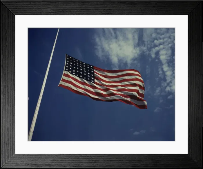 Framed Print : High above, over a true home of the brave, the floating folds of the Star... Fort Knox, Ky. 1942 Creator: Alfred T Palmer Framed Print : High above, over a true home of the brave, the floating folds of the Star... Fort Knox, Ky. 1942 Creator: Alfred T Palmer