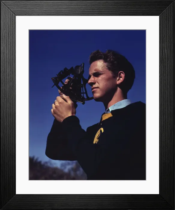 Framed Print : Boys trained in the fundamentals of navigation may become technicians... Los Angeles, Calif. 1942 Creator: Alfred T Palmer Framed Print : Boys trained in the fundamentals of navigation may become technicians... Los Angeles, Calif. 1942 Creator: Alfred T Palmer