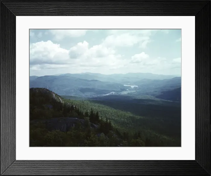 Framed Print : A view looking northeast from the fire tower manned... Pine Mountain, Gorham vicinity, N.H. 1943. Creator: John Collier Framed Print : A view looking northeast from the fire tower manned... Pine Mountain, Gorham vicinity, N.H. 1943. Creator: John Collier