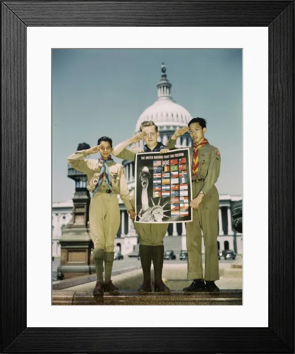 Framed Print : United Nations Fight for Freedom... 1943. Creator: John Rous Framed Print : United Nations Fight for Freedom... 1943. Creator: John Rous