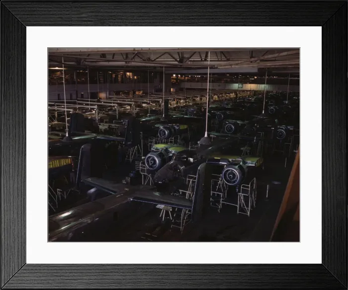 Framed Print : View of the B-25 final assembly line at North American Aviations Inglewood, California, plant, 1942 Creator: Alfred T Palmer Framed Print : View of the B-25 final assembly line at North American Aviations Inglewood, California, plant, 1942 Creator: Alfred T Palmer