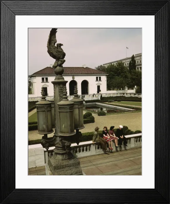 Framed Print : Garden of the Pan American Building, Washington, D. C. 1943. Creator: John Collier Framed Print : Garden of the Pan American Building, Washington, D. C. 1943. Creator: John Collier