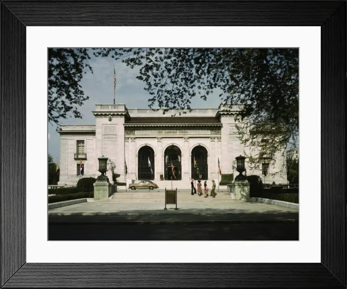 Framed Print : Front view of the Pan American Union, Washington, D. C. 1943. Creator: John Collier Framed Print : Front view of the Pan American Union, Washington, D. C. 1943. Creator: John Collier