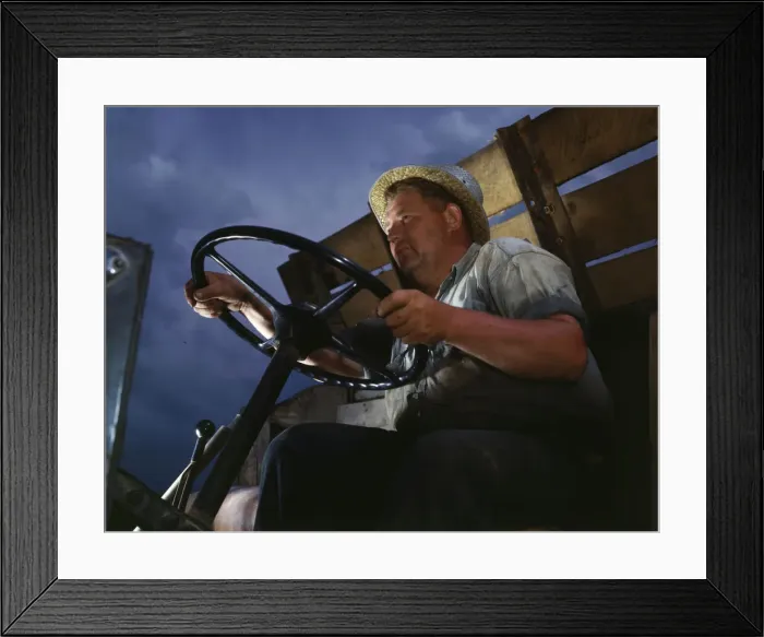Framed Print : Truck driver at TVAs Douglas Dam, Tennessee, 1942. Creator: Alfred T Palmer Framed Print : Truck driver at TVAs Douglas Dam, Tennessee, 1942. Creator: Alfred T Palmer