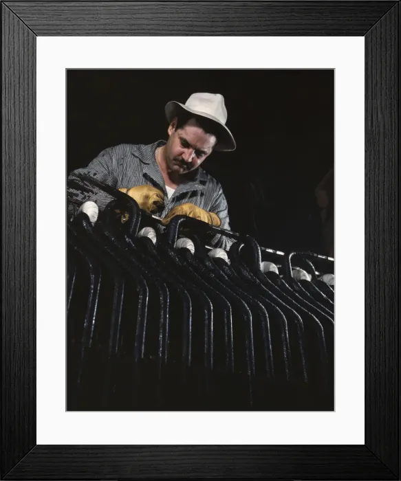 Framed Print : Generator works at the winding of a generator stator... Wilson Dam, Sheffield vicinity, Ala. 1942. Creator: Alfred T Palmer Framed Print : Generator works at the winding of a generator stator... Wilson Dam, Sheffield vicinity, Ala. 1942. Creator: Alfred T Palmer