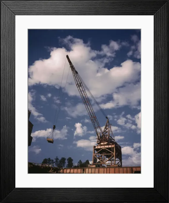Framed Print : Construction of Douglas Dam, TVA, 1942. Creator: Alfred T Palmer Framed Print : Construction of Douglas Dam, TVA, 1942. Creator: Alfred T Palmer