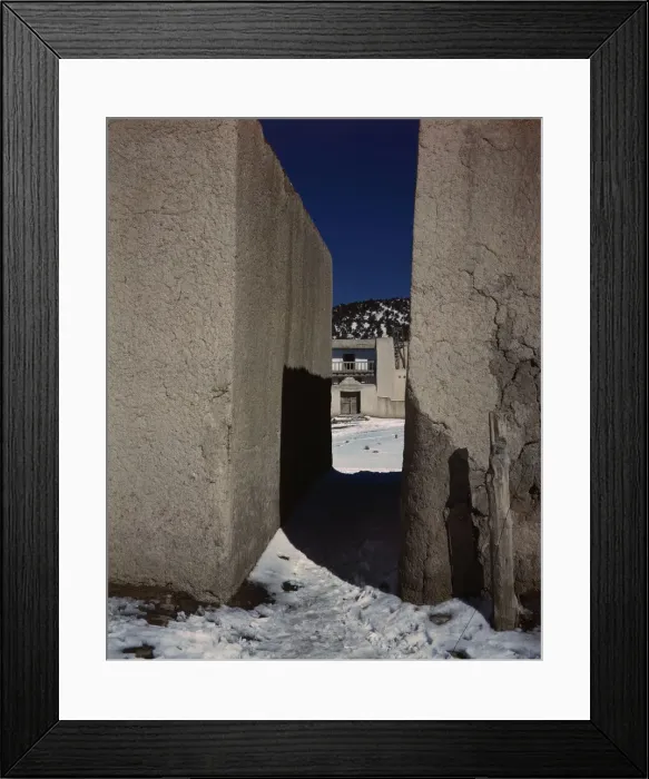 Framed Print : A Spanish-American village in the foothills of the Sangre... Trampas, Taos County, New Mexico, 1943 Creator: John Collier Framed Print : A Spanish-American village in the foothills of the Sangre... Trampas, Taos County, New Mexico, 1943 Creator: John Collier