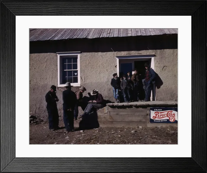 Framed Print : General store, Chacon, New Mexico, 1943. Creator: John Collier Framed Print : General store, Chacon, New Mexico, 1943. Creator: John Collier