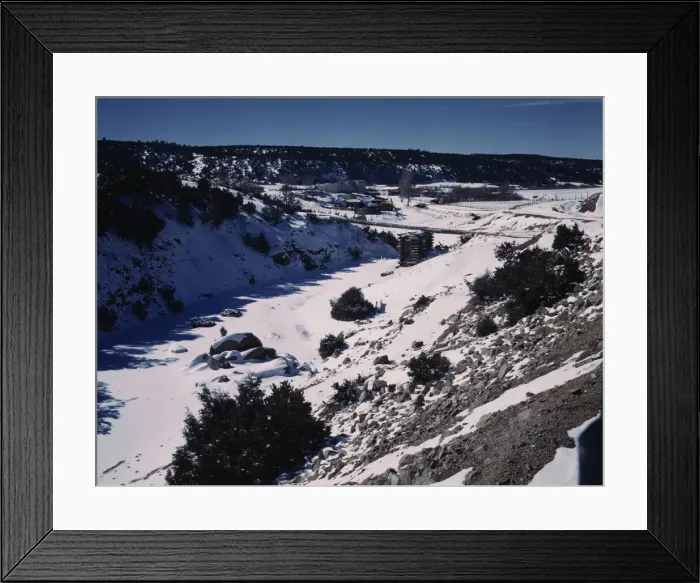 Framed Print : Trampas, Taos County, New Mexico, a Spanish-American village in the foothills of the Sangre... 1943 Creator: John Collier Framed Print : Trampas, Taos County, New Mexico, a Spanish-American village in the foothills of the Sangre... 1943 Creator: John Collier