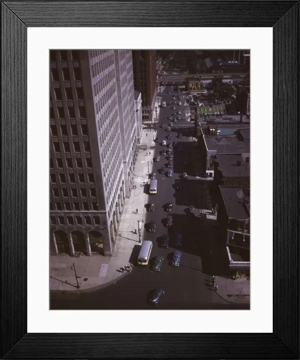 Framed Print : Traffic at 5: 30 on Second Avenue, Detroit, Mich. 1942. Creator: Arthurs Siegel Framed Print : Traffic at 5: 30 on Second Avenue, Detroit, Mich. 1942. Creator: Arthurs Siegel