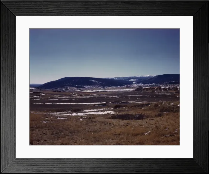 Framed Print : Valley of Chacon, Mora County, New Mexico, 1943. Creator: John Collier Framed Print : Valley of Chacon, Mora County, New Mexico, 1943. Creator: John Collier