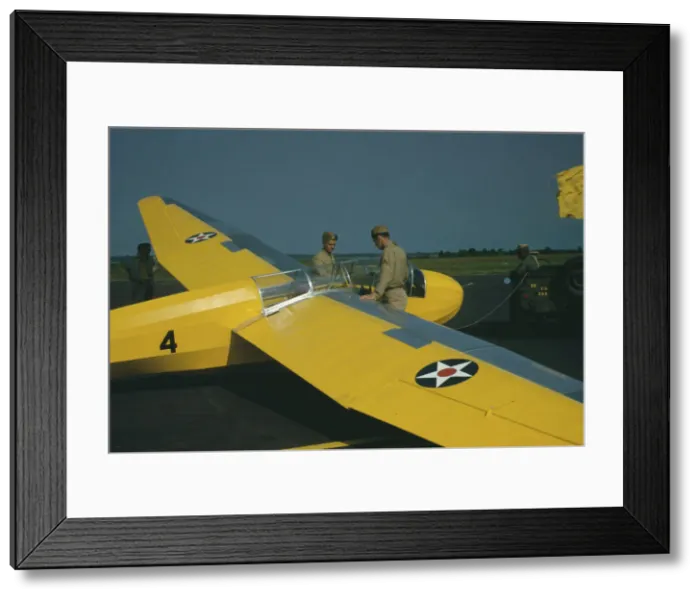 Framed Print : Marine glider at Page Field, Parris Island, S. C. 1942. Creator: Alfred T Palmer Framed Print : Marine glider at Page Field, Parris Island, S. C. 1942. Creator: Alfred T Palmer