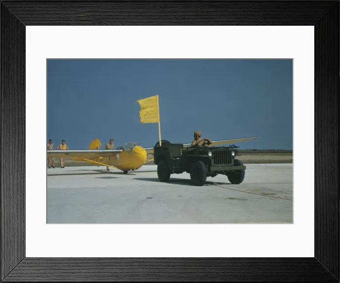 Framed Print : Marine glider at Page Field, Parris Island, S. C. 1942. Creator: Alfred T Palmer Framed Print : Marine glider at Page Field, Parris Island, S. C. 1942. Creator: Alfred T Palmer