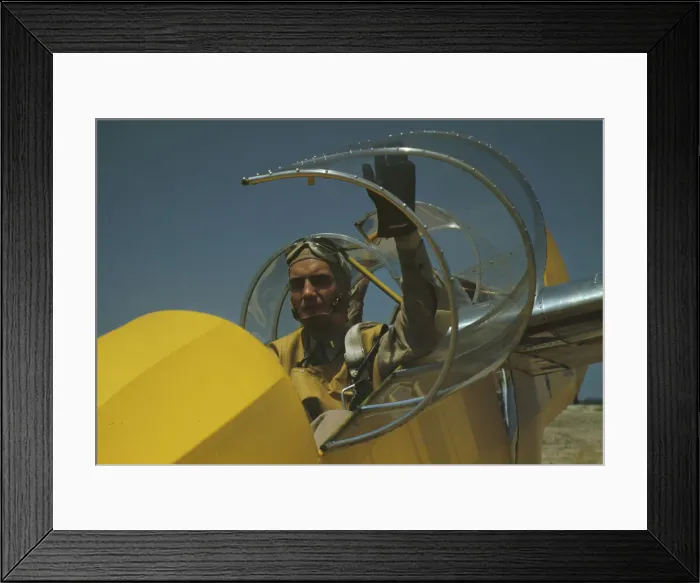 Framed Print : Marine glider pilot at Parris Island, S. C. 1942. Creator: Alfred T Palmer Framed Print : Marine glider pilot at Parris Island, S. C. 1942. Creator: Alfred T Palmer