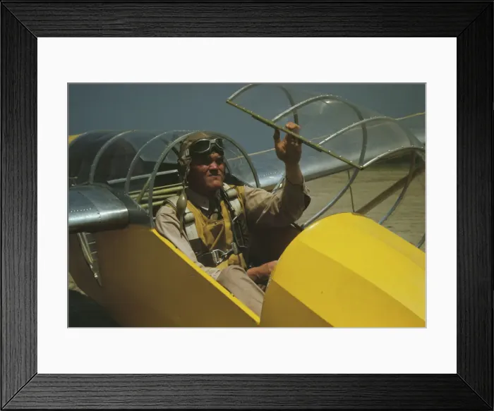 Framed Print : Marine lieutenant, glider pilot in training, at Page Field, Parris Island, S. C. 1942. Creator: Alfred T Palmer