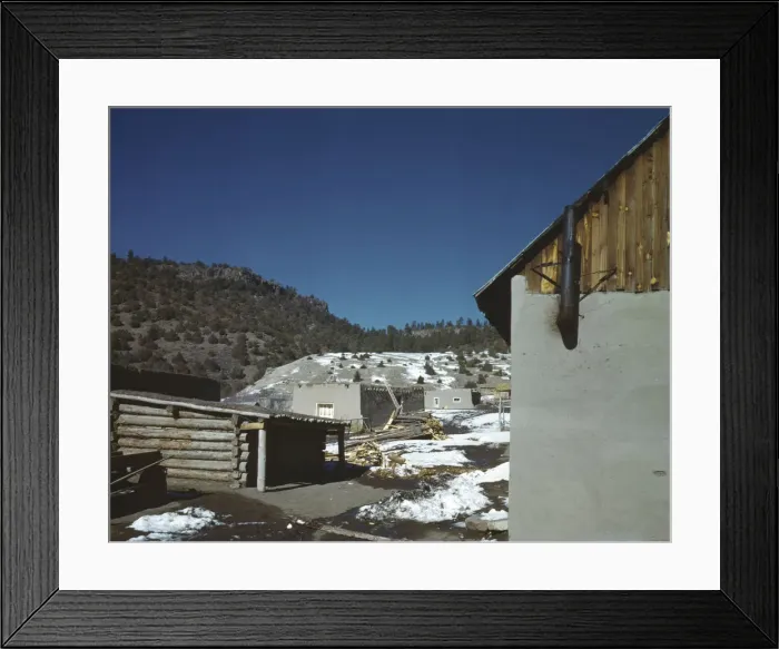 Framed Print : Placita, near Penasco, Taos Co. New Mexico, 1943. Creator: John Collier Framed Print : Placita, near Penasco, Taos Co. New Mexico, 1943. Creator: John Collier