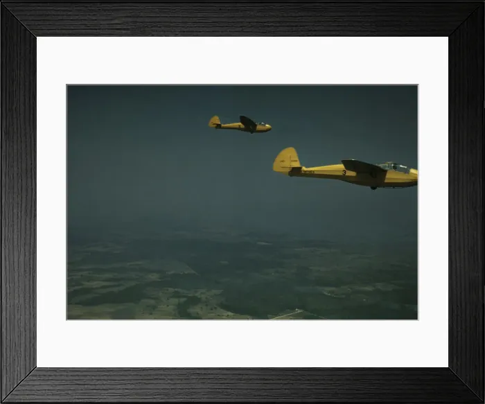 Framed Print : Marine Corps gliders being towed from Page Field, Parris Island, S. C. 1942. Creator: Alfred T Palmer Framed Print : Marine Corps gliders being towed from Page Field, Parris Island, S. C. 1942. Creator: Alfred T Palmer
