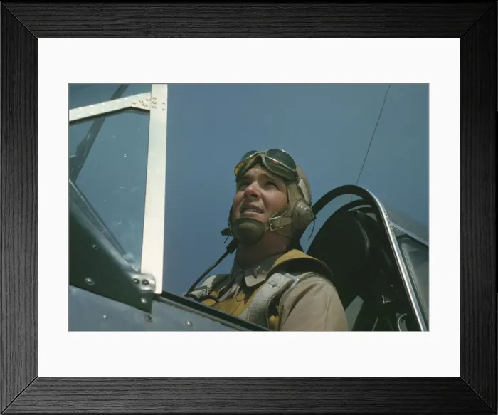 Framed Print : Marine Lieutenant, glider pilot in training at Page Field, Parris Island, S. C. 1942. Creator: Alfred T Palmer Framed Print : Marine Lieutenant, glider pilot in training at Page Field, Parris Island, S. C. 1942. Creator: Alfred T Palmer