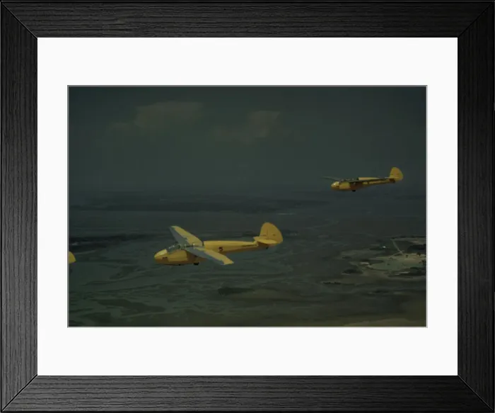 Framed Print : Marine Corps gliders in flight out of Parris Island, S. C. 1942. Creator: Alfred T Palmer