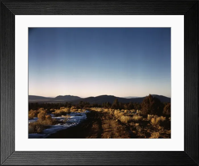 Framed Print : Vista westward over the Rio Grande valley from the foot... near Questa, Taos County, New Mexico, 1943 Creator: John Collier Framed Print : Vista westward over the Rio Grande valley from the foot... near Questa, Taos County, New Mexico, 1943 Creator: John Collier