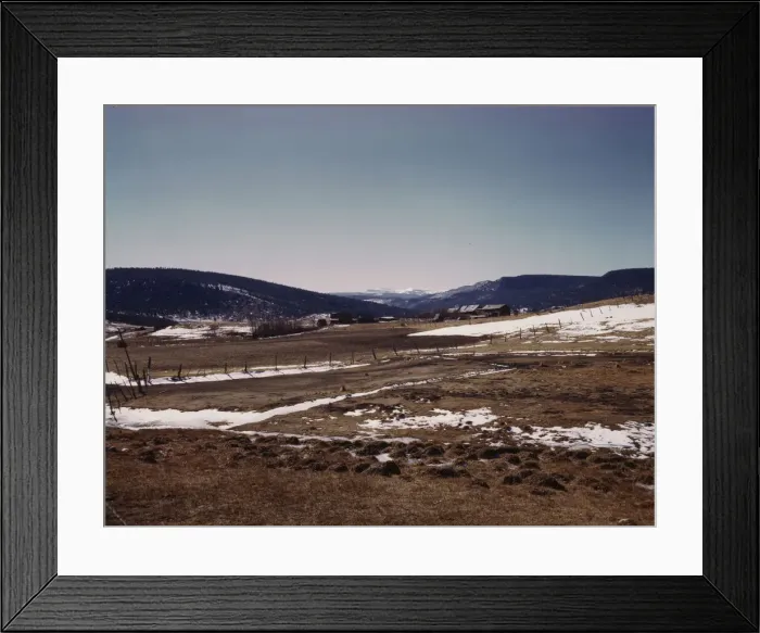 Framed Print : Valley of Chacon, Mora County, New Mexico, 1943. Creator: John Collier Framed Print : Valley of Chacon, Mora County, New Mexico, 1943. Creator: John Collier