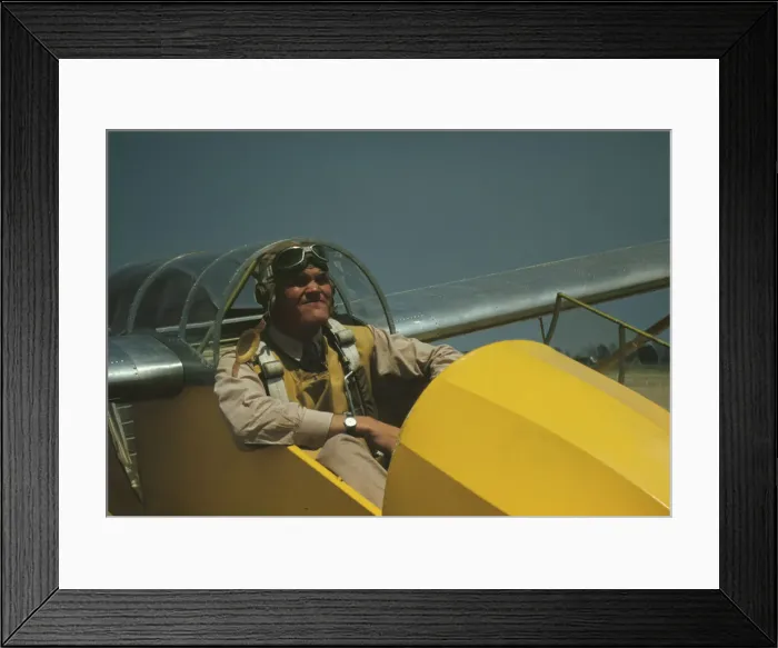 Framed Print : A marine Lieutenant, glider pilot in training at Page Field, Parris Island, S. C. 1942. Creator: Alfred T Palmer Framed Print : A marine Lieutenant, glider pilot in training at Page Field, Parris Island, S. C. 1942. Creator: Alfred T Palmer