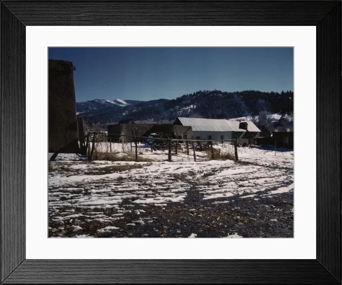 Framed Print : Village of Placita near Penasco, Taos Co. New Mexico, 1943. Creator: John Collier Framed Print : Village of Placita near Penasco, Taos Co. New Mexico, 1943. Creator: John Collier