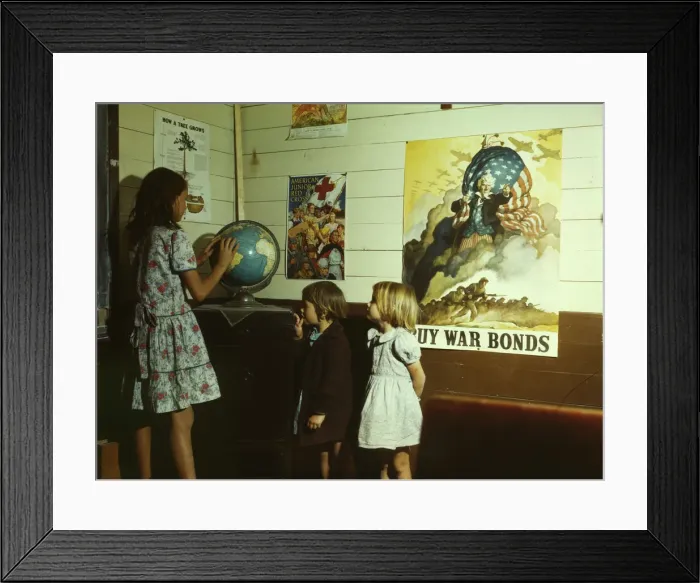 Framed Print : Rural school children, San Augustine County, Texas, 1943. Creator: John Vachon Framed Print : Rural school children, San Augustine County, Texas, 1943. Creator: John Vachon