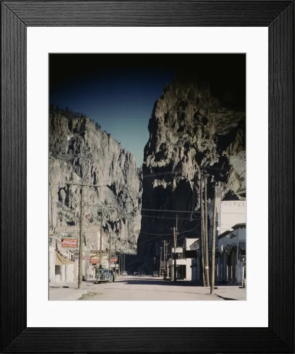 Framed Print : Main Street, Creede, Colorado, 1942. Creator: Andreas Feininger Framed Print : Main Street, Creede, Colorado, 1942. Creator: Andreas Feininger