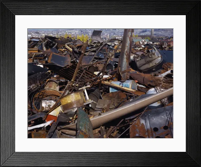 Framed Print : Scrap and salvage depot, Butte, Montana, 1942. Creator: Russell Lee Framed Print : Scrap and salvage depot, Butte, Montana, 1942. Creator: Russell Lee