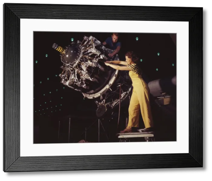 Framed Print : Women are trained to do precise and... Douglas Aircraft Company plants, Long Beach, Calif. 1942. Creator: Alfred T Palmer Framed Print : Women are trained to do precise and... Douglas Aircraft Company plants, Long Beach, Calif. 1942. Creator: Alfred T Palmer