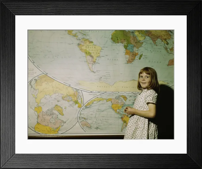 Framed Print : Rural school girl, San Augustine County, Texas, 1943. Creator: John Vachon Framed Print : Rural school girl, San Augustine County, Texas, 1943. Creator: John Vachon