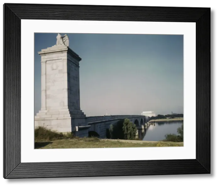 Framed Print : Memorial Bridge, looking from the Virginia side of the Potomac River... Washington, D.C. ca. 1943. Creator: Unknown Framed Print : Memorial Bridge, looking from the Virginia side of the Potomac River... Washington, D.C. ca. 1943. Creator: Unknown