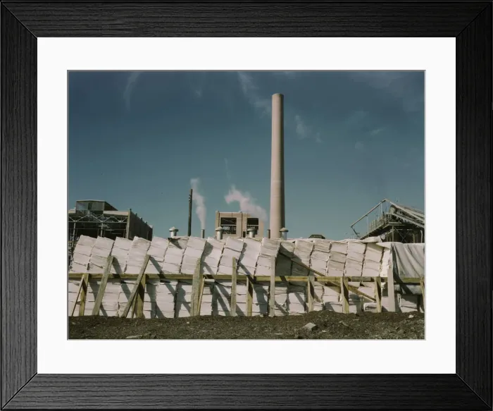 Framed Print : Southland Paper mill, Kraft (chemical) pulp used in making newsprint, Lufkin, Texas, 1943. Creator: John Vachon Framed Print : Southland Paper mill, Kraft (chemical) pulp used in making newsprint, Lufkin, Texas, 1943. Creator: John Vachon