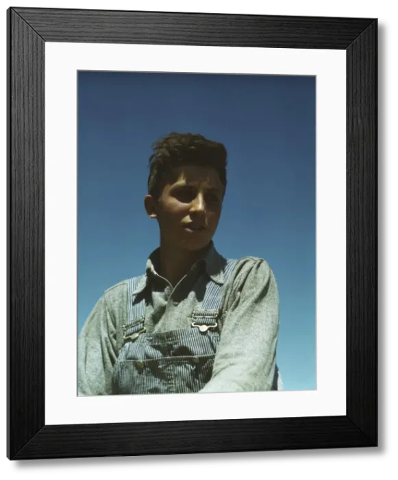 Framed Print : Portrait of a farm boy, between 1941 and 1945. Creator: Unknown Framed Print : Portrait of a farm boy, between 1941 and 1945. Creator: Unknown