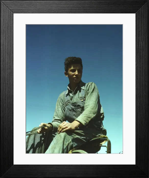 Framed Print : Portrait of a farm boy, between 1941 and 1945. Creator: Unknown