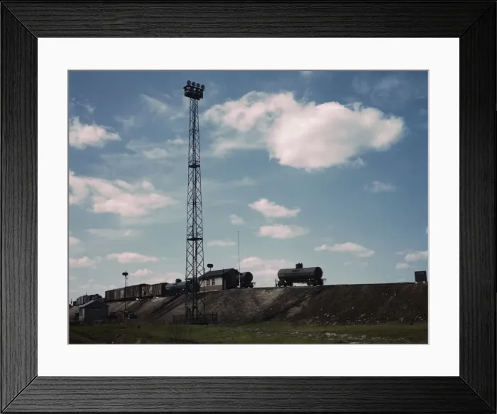 Framed Print : C & NW RR [Chicago and North Western railroad], tank cars... Proviso yard, Chicago, Illinois, 1943. Creator: Jack Delano