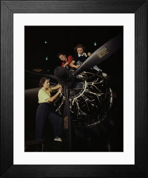 Framed Print : The careful hands of women are trained in... Douglas Aircraft Company, Long Beach, Calif. 1942. Creator: Alfred T Palmer Framed Print : The careful hands of women are trained in... Douglas Aircraft Company, Long Beach, Calif. 1942. Creator: Alfred T Palmer
