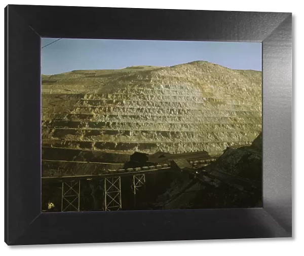 Open-pit workings of the Utah Copper Company, Bingham Canyon, Utah, 1942. Creator: Andreas Feininger