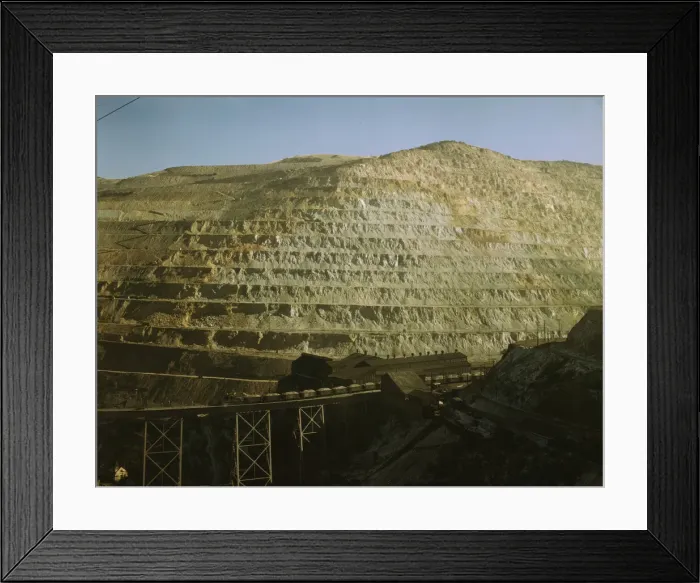 Framed Print : Open-pit workings of the Utah Copper Company, Bingham Canyon, Utah, 1942. Creator: Andreas Feininger Framed Print : Open-pit workings of the Utah Copper Company, Bingham Canyon, Utah, 1942. Creator: Andreas Feininger