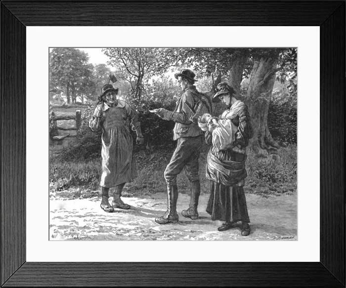 Framed Print : The Mayor of Casterbridge, by Thomas Hardy. The turnip hoer, 1886. Creator: Robert Barnes Framed Print : The Mayor of Casterbridge, by Thomas Hardy. The turnip hoer, 1886. Creator: Robert Barnes