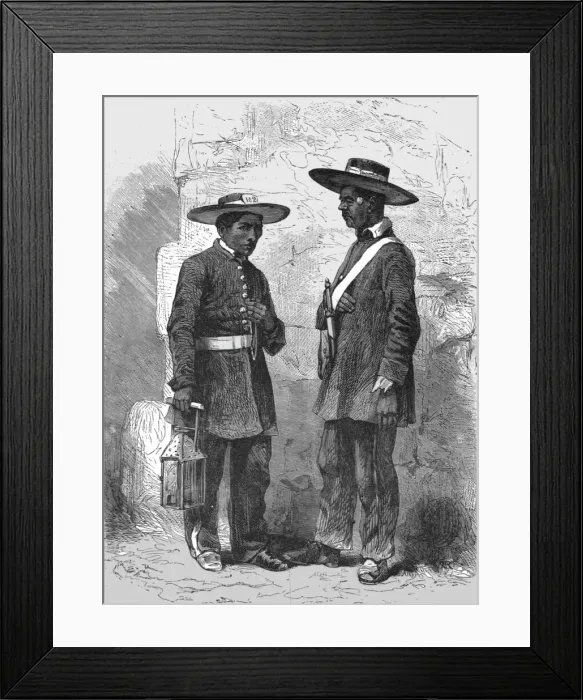 Framed Print : Serenos; A zigzag journey through Mexico, 1875. Creator: Thomas Mayne Reid Framed Print : Serenos; A zigzag journey through Mexico, 1875. Creator: Thomas Mayne Reid