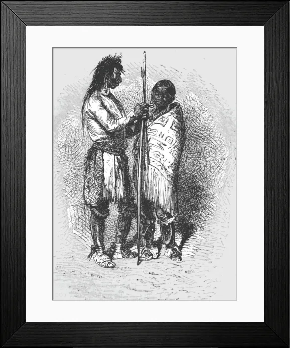 Framed Print : Hashquahts; In pawn in an Indian village, 1875. Creator: Unknown Framed Print : Hashquahts; In pawn in an Indian village, 1875. Creator: Unknown