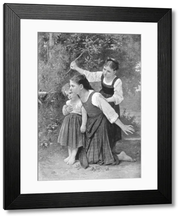 Framed Print : An Interesting Discovery';from a picture by Elizabeth Gardner, 1890. Creator: Unknown Framed Print : An Interesting Discovery';from a picture by Elizabeth Gardner, 1890. Creator: Unknown