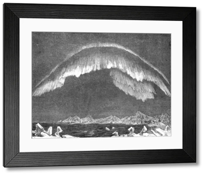 Framed Print : Aurora in the Polar Basin; A days sport in the Polar Sea, 1875. Creator: Unknown Framed Print : Aurora in the Polar Basin; A days sport in the Polar Sea, 1875. Creator: Unknown