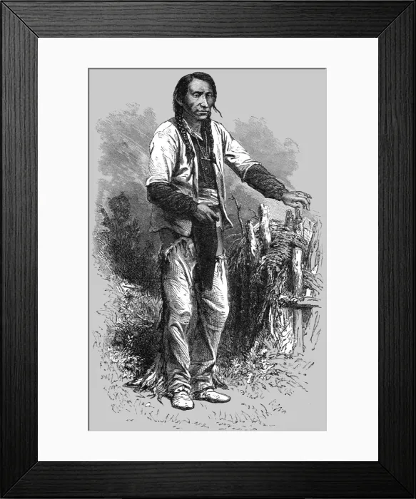 Framed Print : Hashquaht; In pawn in an Indian village, 1875. Creator: Unknown Framed Print : Hashquaht; In pawn in an Indian village, 1875. Creator: Unknown