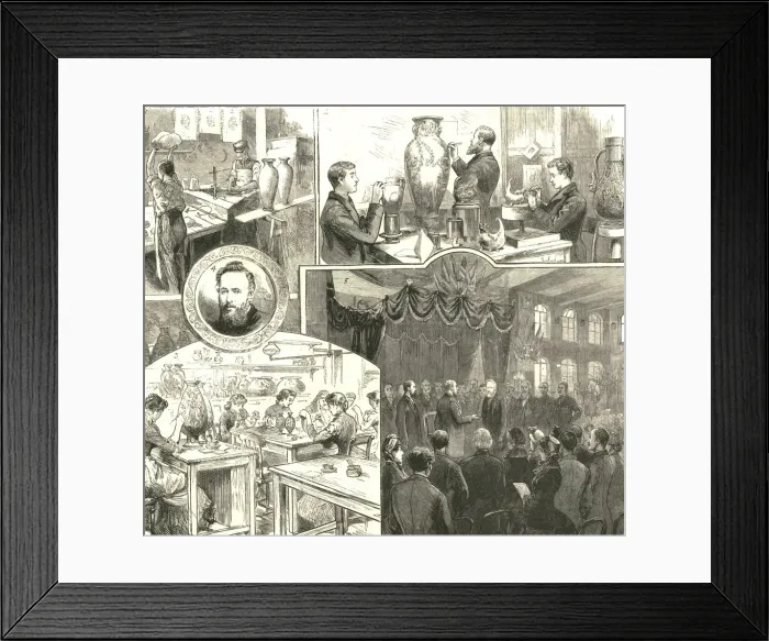 Framed Print : The Prince of Wales at Messrs. Doultons Pottery Works, Lambeth, 1886. Creator: Unknown Framed Print : The Prince of Wales at Messrs. Doultons Pottery Works, Lambeth, 1886. Creator: Unknown