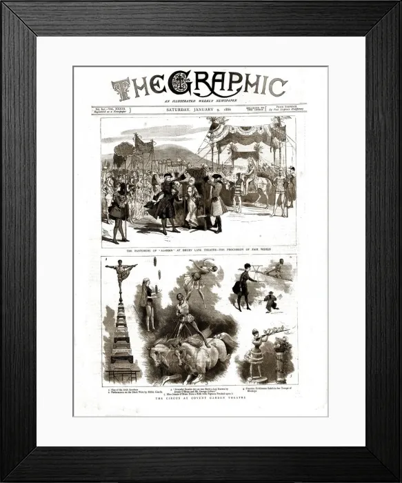 Framed Print : The Graphic, Front Cover January 9th. 1886, 1886. Creator: Unknown Framed Print : The Graphic, Front Cover January 9th. 1886, 1886. Creator: Unknown